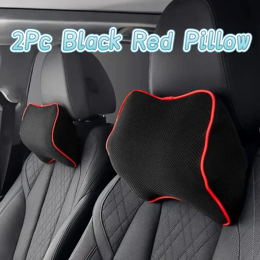 Memory Foam Car Cushions – Neck Pillow & Lumbar Options