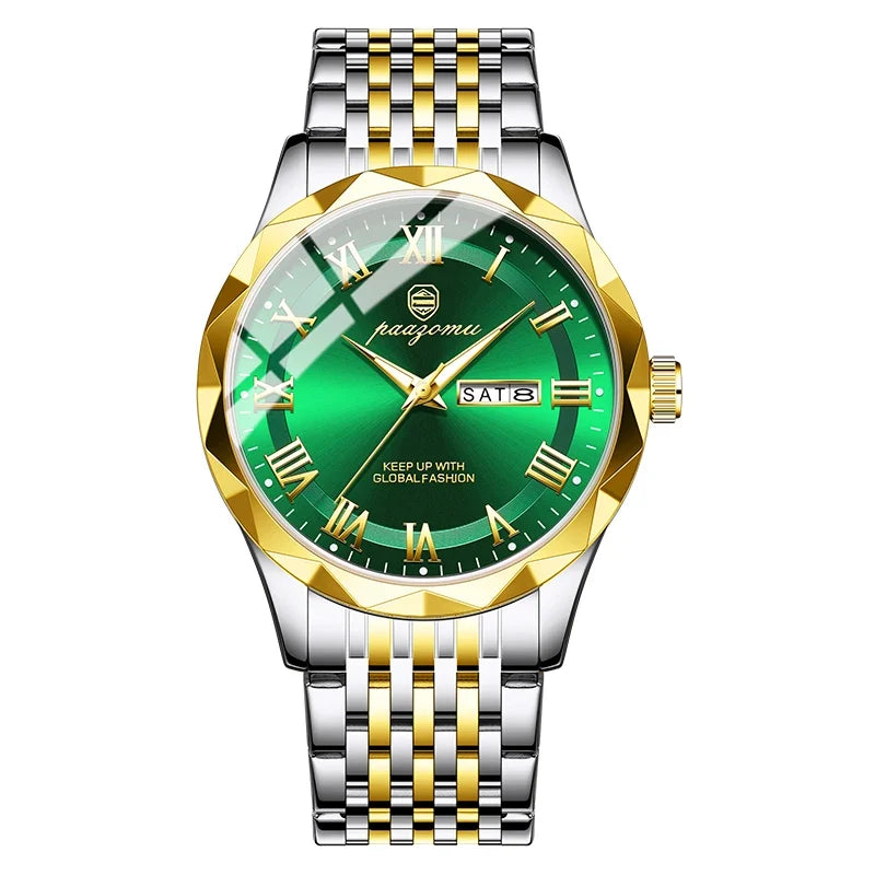 Men's Minimalist Quartz Watch, Stainless Steel, Water Resistant