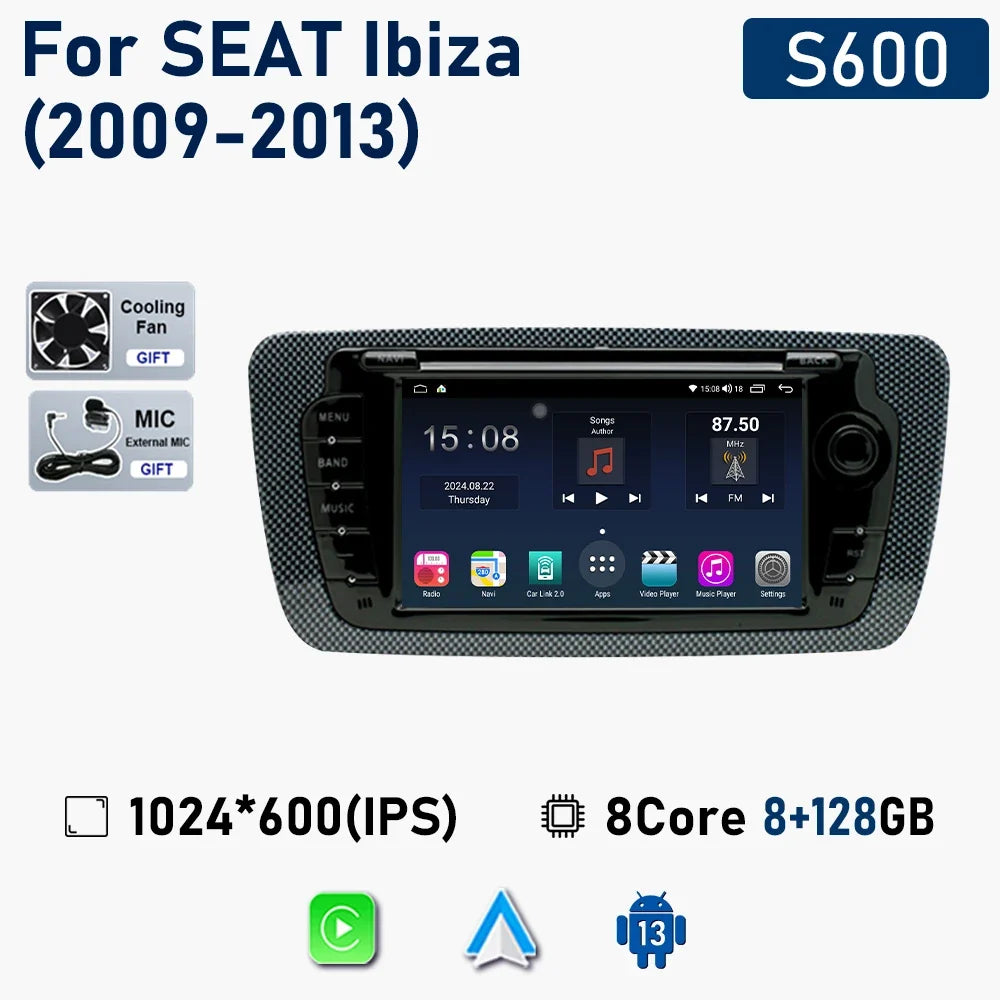 7" Touch Screen Car Stereo Head Unit for Seat Ibiza 2009–2013