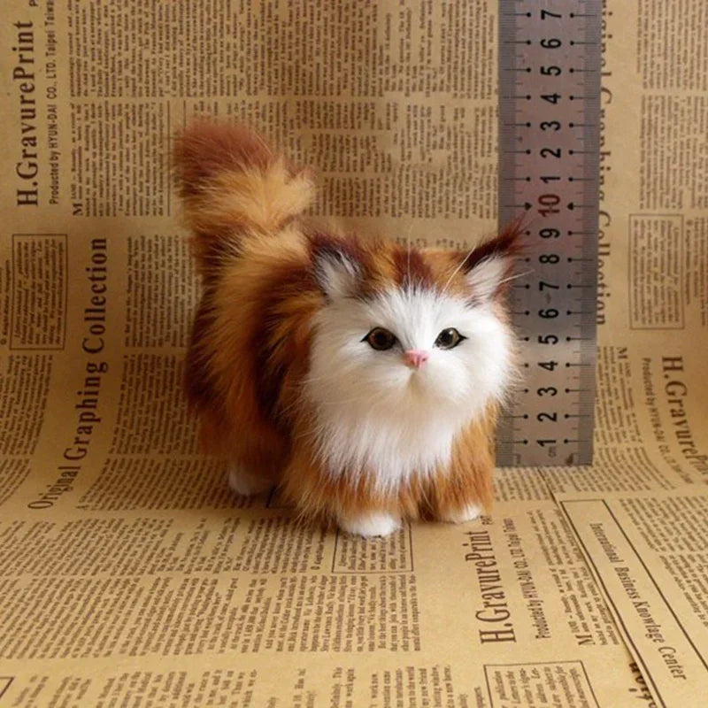 Simulation Cat Plush Toy – Soft Stuffed Kitten Doll for Kids & Girls