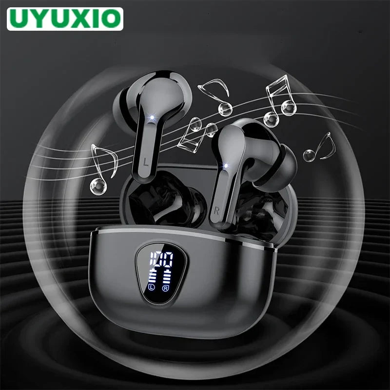 Bluetooth 5.3 In-Ear Earbuds with LED Display & ENC Mic