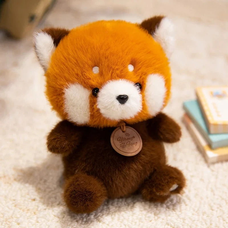 Cute Sitting Animal Plush Toys – Red Panda, Fox, Sloth & More
