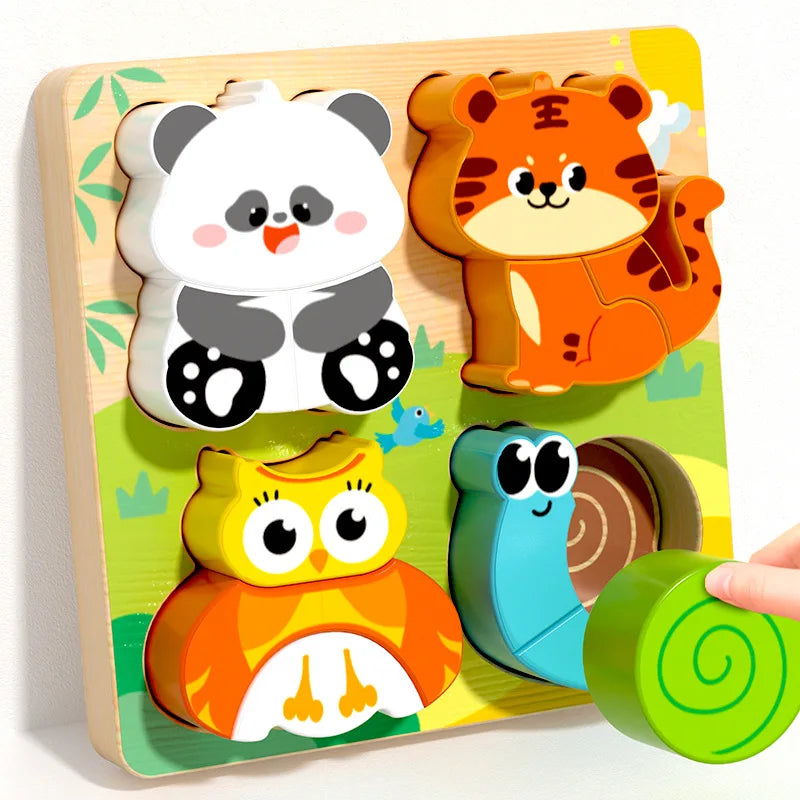 Montessori Wooden Building Blocks – Educational Color & Shape Toy