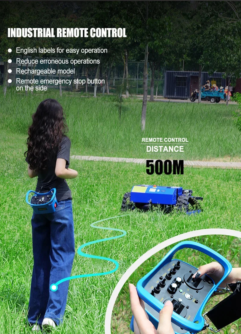 Self-Propelled Remote-Control Lawn Mower – 550mm for Small Gardens