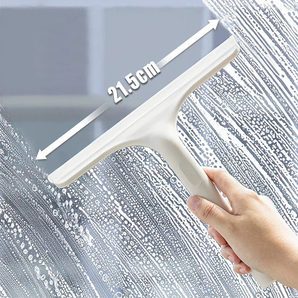 3-in-1 Window Cleaning Squeegee – Glass Mirror Wiper with Spray Bottle & Scrubber
