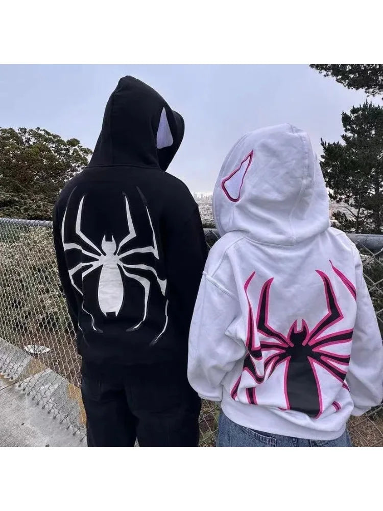 Women's Zip Up Hoodie, Oversized Autumn Hooded Sweatshirt