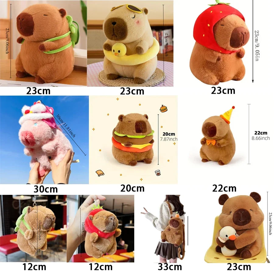 Capybara Plush Toy Set – Mommy with 4 Little Capibara Plush Dolls