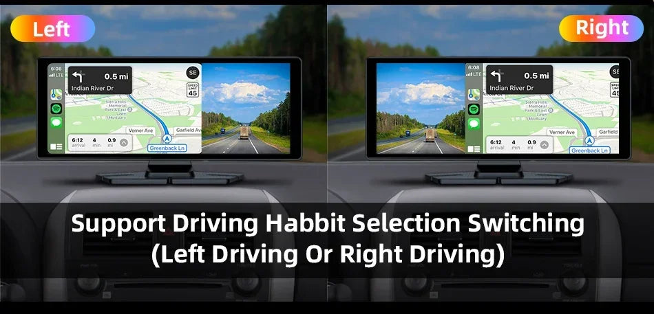 10.26" Portable CarPlay Screen – Wireless Car Stereo Touch Display