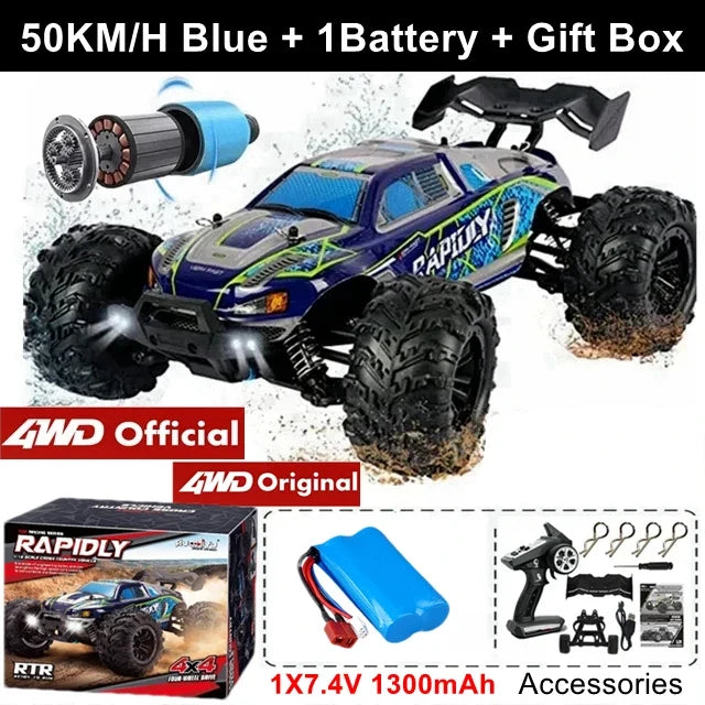 4WD Remote Control Car High-Speed 50-80KM/H Off-Road Buggy Truck