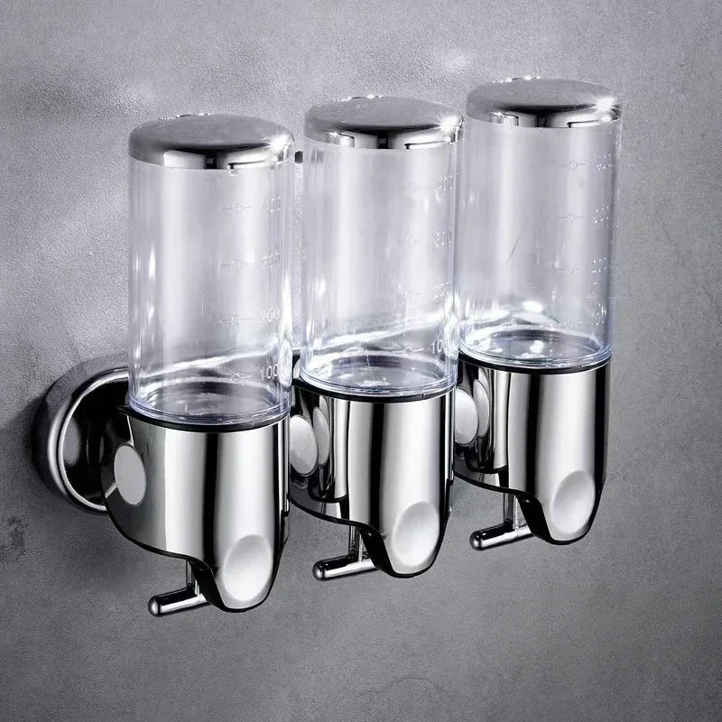 Wall Mounted Shampoo and Soap Dispenser, 1 2 3-Tube Shower Dispenser 500-1500ml
