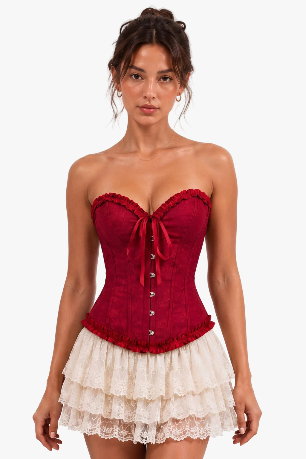 Scarlet Prayer Burgundy Red Corset