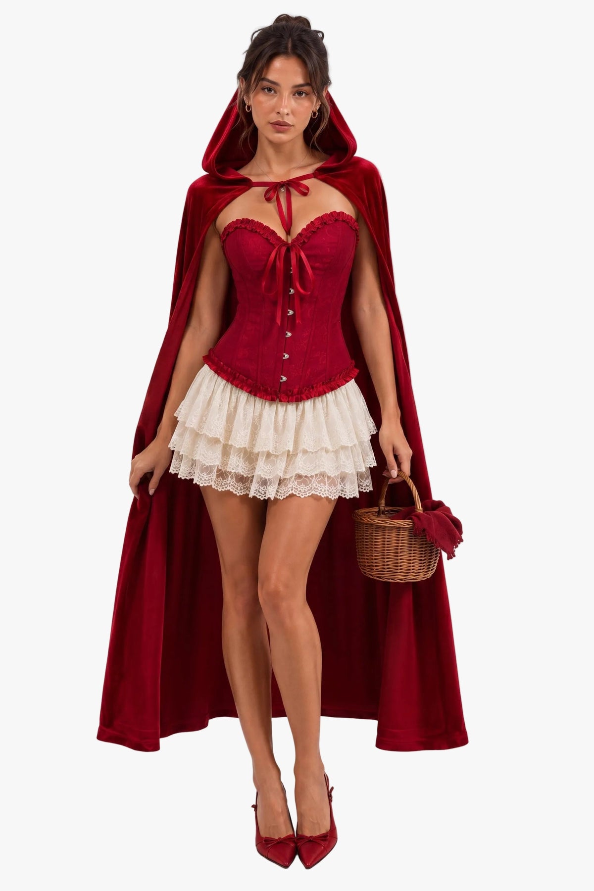 Scarlet Prayer Burgundy Red Corset