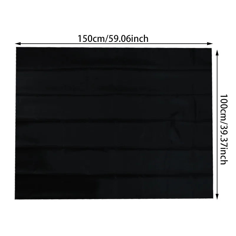 Removable Blackout Window Cloth, 100% Light Blocking Privacy Curtain