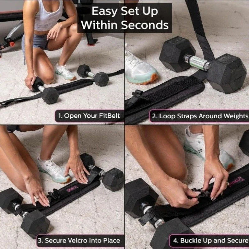 Adjustable Weighted Workout Belt, Resistance Waist Trainer for Hip Training