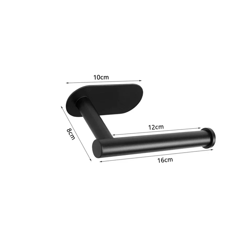 Self-Adhesive Toilet Paper Holder with Shelf – Stainless Steel