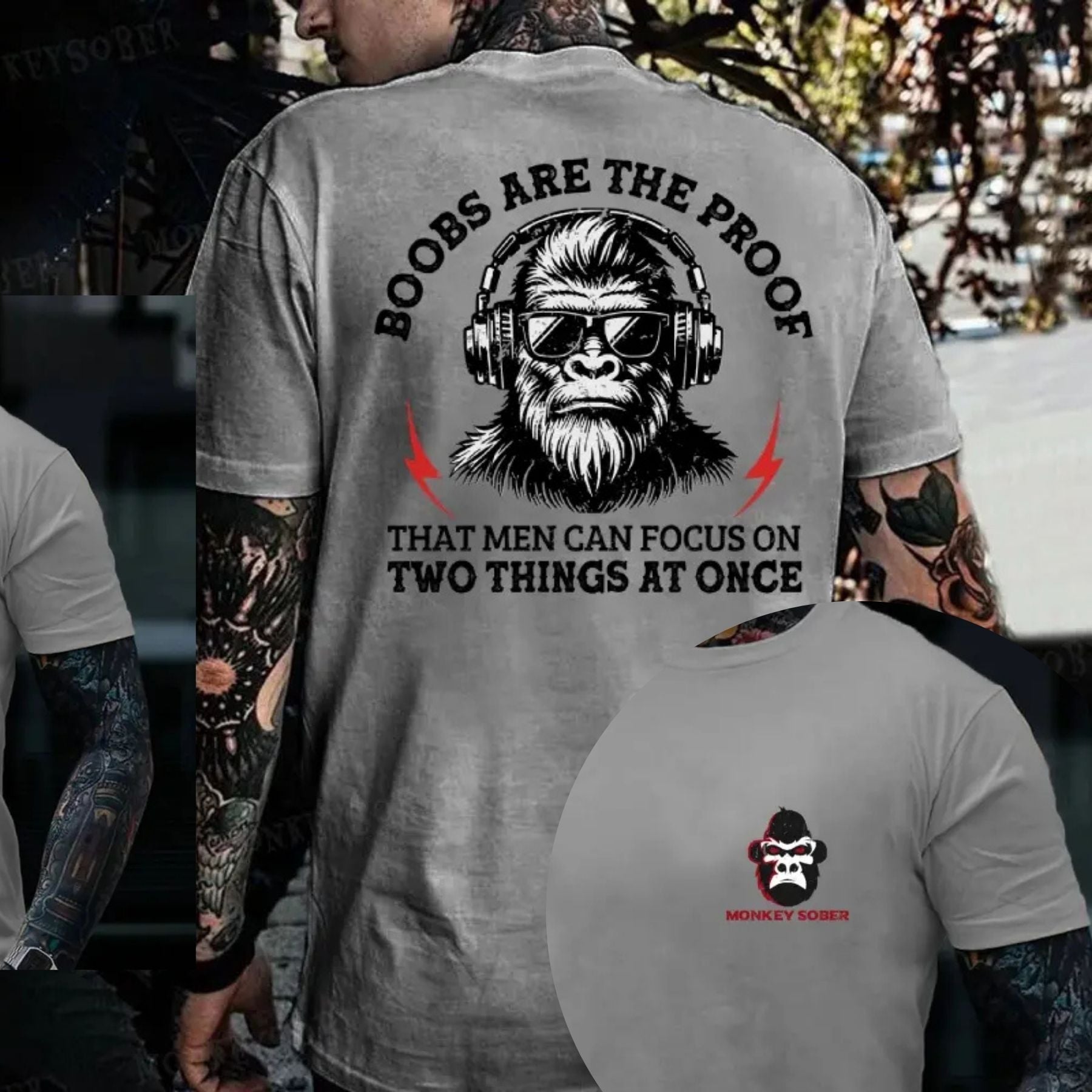 "Scientific Proof Monkey" – Funny Sarcastic Focus Graphic Top