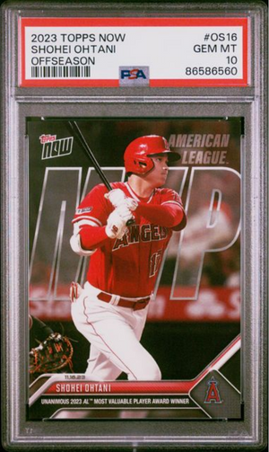 Graded 2023 Topps Now Shohei Ohtani #OS16 Offseason Baseball Card PSA 10 Gem Mint