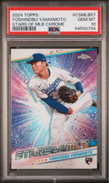 Graded 2024 Topps Yoshinobu Yamamoto #CSMLB57 Stars of MLB Chrome Rookie RC Baseball Card PSA 10 Gem Mint