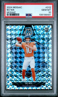 Graded 2024 Panini Mosaic Bo Nix #312 Mosaic Rookie RC Football Card PSA 10 Gem Mint