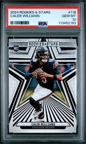Graded 2024 Panini Rookies & Stars Caleb Williams #118 Rookie RC Football Card PSA 10 Gem Mint