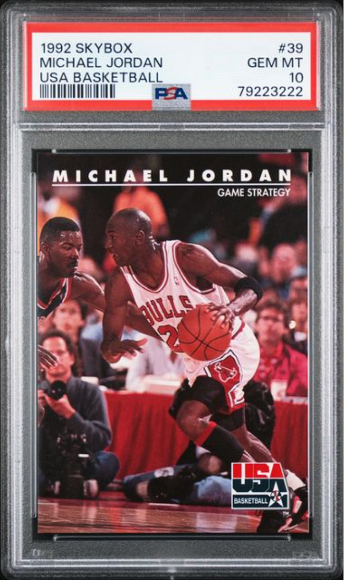 Graded 1992 Skybox Michael Jordan #39 USA Basketball Card PSA 10 Gem Mint