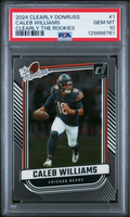 Graded 2024 Panini Clearly Donruss Caleb Williams #1 Clearly The Rookies Rookie RC Football Card PSA 10 Gem Mint