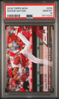 Graded 2018 Topps Now Shohei Ohtani #234 Fastest in Angels Histroy to 50ks in 4th Win of the Season Rookie RC Baseball Card PSA 10 Gem Mint