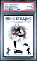 Graded 2024 Panini Contenders Brock Bowers #8 Rookie Stallions Rookie RC Football Card PSA 10 Gem Mint