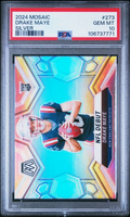Graded 2024 Panini Mosaic Drake Maye #273 Silver Rookie RC Football Card PSA 10 Gem Mint
