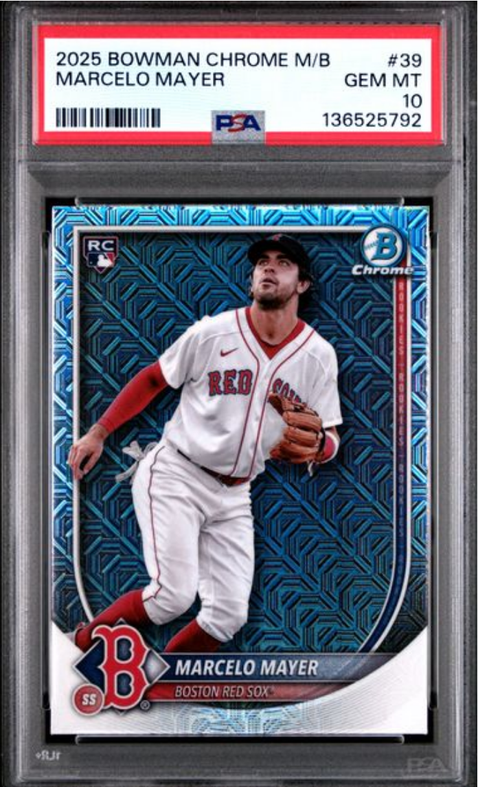 Graded 2025 Topps Bowman Chrome Mega Box Marcelo Mayer #39 Rookie RC Baseball Card PSA 10 Gem Mint