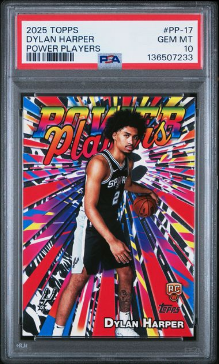 Graded 2025 Topps Dylan Harper #PP17 Power Players Rookie RC Basketball Card PSA 10 Gem Mint