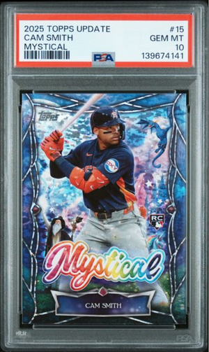 Graded 2025 Topps Update Cam Smith #15 Mystical Rookie RC Baseball Card PSA 10 Gem Mint