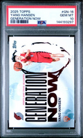 Graded 2025 Topps Yang Hansen #GN16 Generation Now Rookie RC Basketball Card PSA 10 Gem Mint