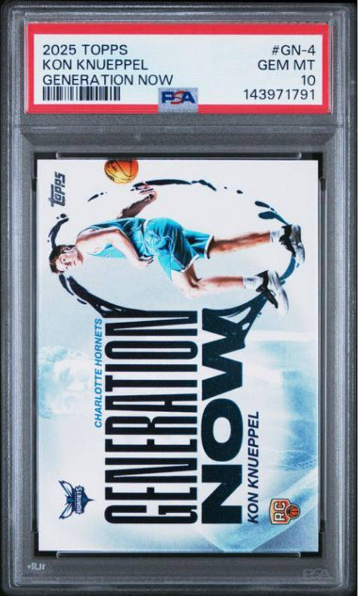 Graded 2025 Topps Kon Knueppel #GN4 Generation Now Rookie RC Basketball Card PSA 10 Gem Mint