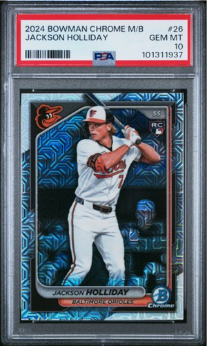 Graded 2024 Topps Bowman Chrome Mega Box Jackson Holliday #26 Rookie RC Baseball Card PSA 10 Gem Mint