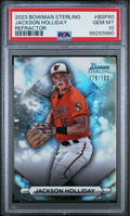 Graded 2023 Topps Bowman Sterling Jackson Holliday #BSP80 Refractor /199 Rookie RC Baseball Card PSA 10 Gem Mint