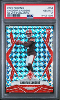 Graded 2025 Panini Phoenix Shedeur Sanders #154 Silver Pyramids Rookie RC Football Card PSA 10 Gem Mint