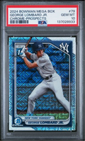 Graded 2024 Topps Bowman Mega Box George Lombard Jr #79 Chrome Prospects Rookie RC Baseball Card PSA 10 Gem Mint