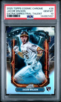 Graded 2025 Topps Cosmic Chrome Jacob Wilson #28 Extraterrestrial Talent Rookie RC Baseball Card PSA 10 Gem Mint