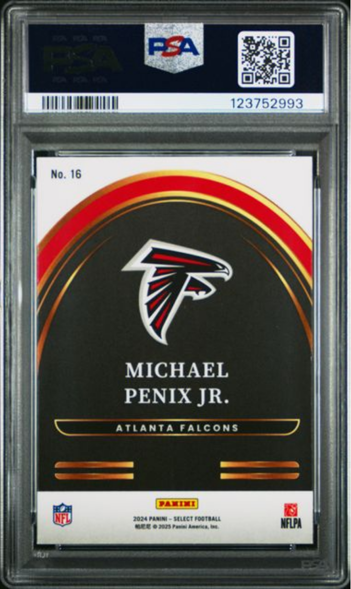 Graded 2024 Panini Select Michael Penix Jr #16 Select Future Rookie RC Football Card PSA 10 Gem Mint