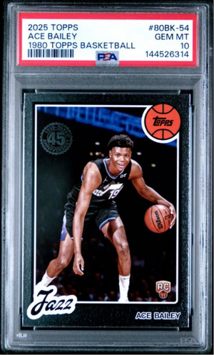 Graded 2025 Topps Ace Bailey #80BK-54 1980 Topps Basketball Rookie RC Basketball Card PSA 10 Gem Mint