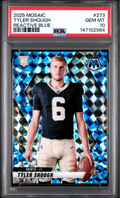 Graded 2025 Panini Mosaic Tyler Shough #273 Reactive Blue Rookie RC Football Card PSA 10 Gem Mint