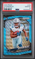 Graded 2025 Panini Prizm Jaydon Blue #325 Blue Wave /230 Rookie RC Football Card PSA 10 Gem Mint