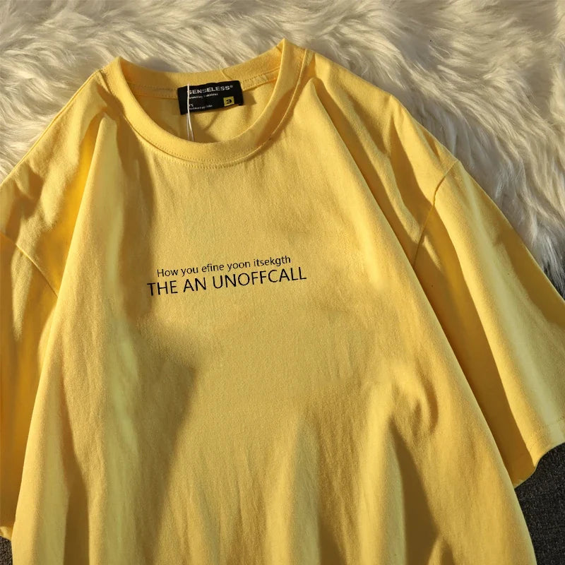 Men's Summer Letter Print T-Shirt