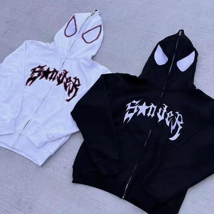 Women's Zip Up Hoodie, Oversized Autumn Hooded Sweatshirt