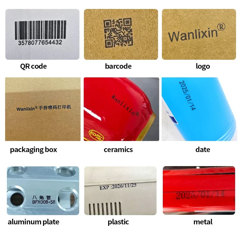 Handheld Inkjet Label Printer – QR Bar Batch Code & Expiry Date Printer