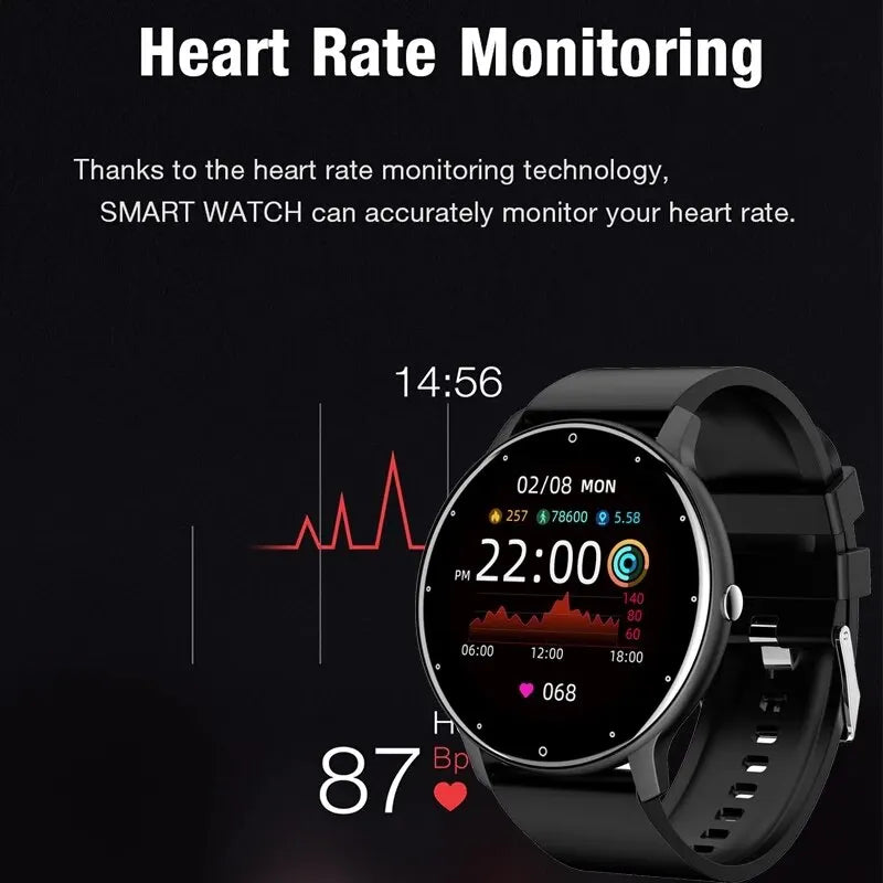 Men's Smart Watch – Full Touch Screen Fitness Tracker, Waterproof