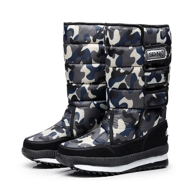 Women's Winter Boots – Thick Plush, Waterproof, Non-Slip