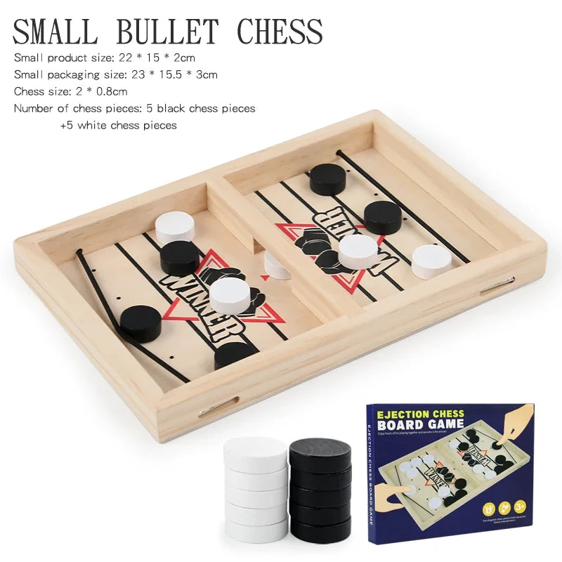 Wooden Bouncing Chess Tabletop Game – Parent-Child Interactive Toy