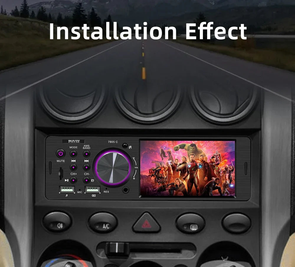 7" Touch Screen Car Radio – MP5 Player with Bluetooth & USB